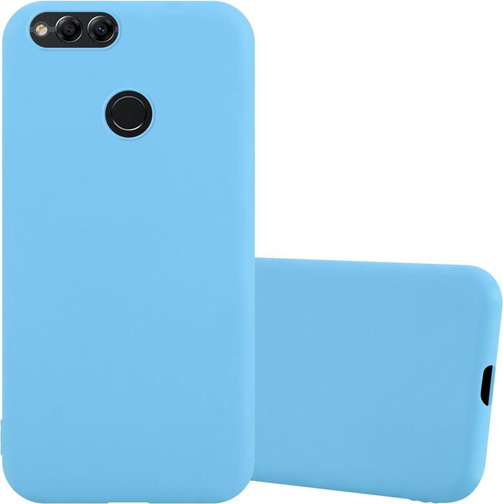 Cadorabo Hülle für Honor 7X Schutzhülle in Blau Handyhülle TPU Silikon Etui Case Cover