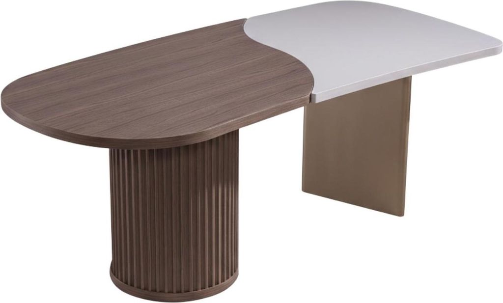 Esstisch Rubato Holzwerkstoff Creme Nussbaumoptik, Produktauswahl:Esstisch