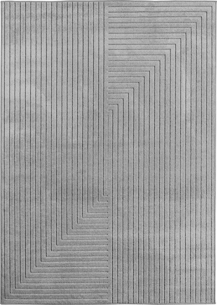 Nova Luo teppich kurzflor rechteckig 200x290cm silber