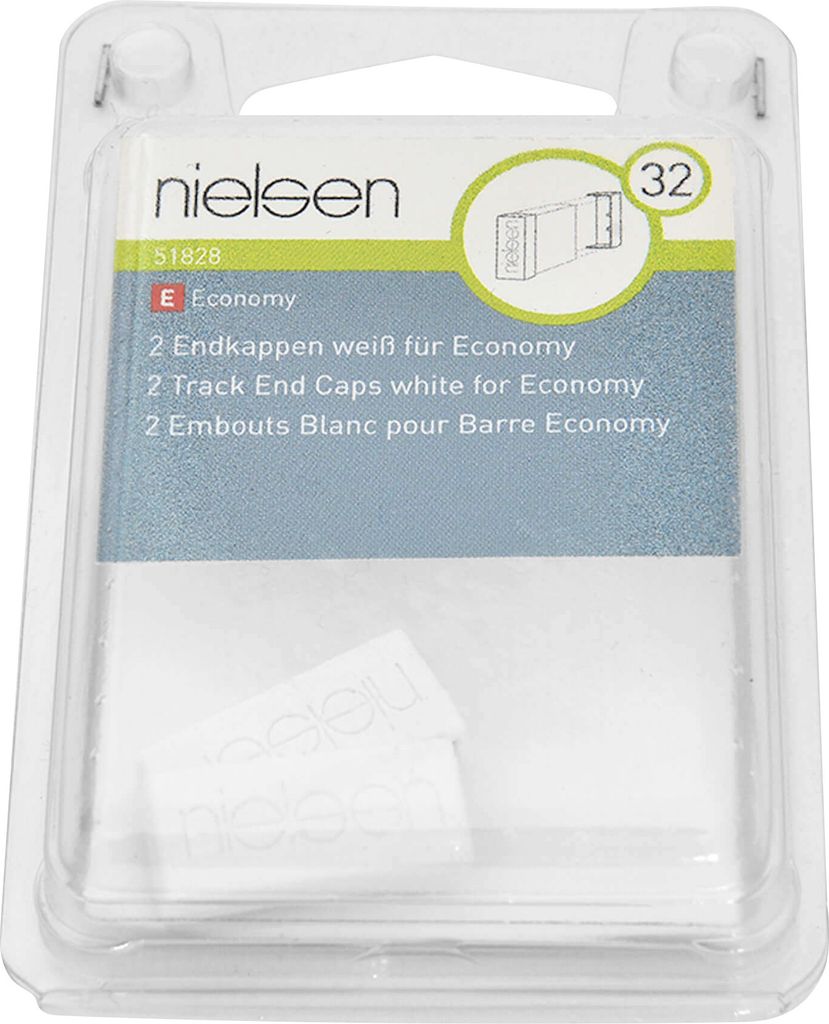 bílé koncové krytky nielsen pro galerijní lištu Economy (2 Obrázek produktu 
