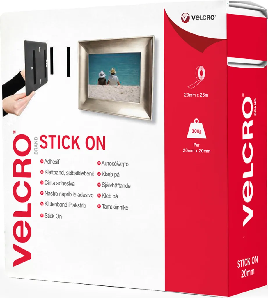 Fixez sans Clou ni Vis avec la Bande Velcro Adhésive Blanche 20mm