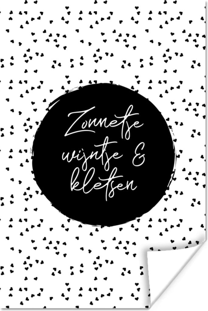 MuchoWow Poster Sonne, Wein & Gespräch - Zitate - Text - Wein - Sommer 120x180 cm - Kunstposter