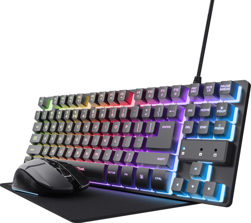 GXT 794 3-in-1 Gaming-Set TKL-Tastatur, kabellose Maus und Mauspad