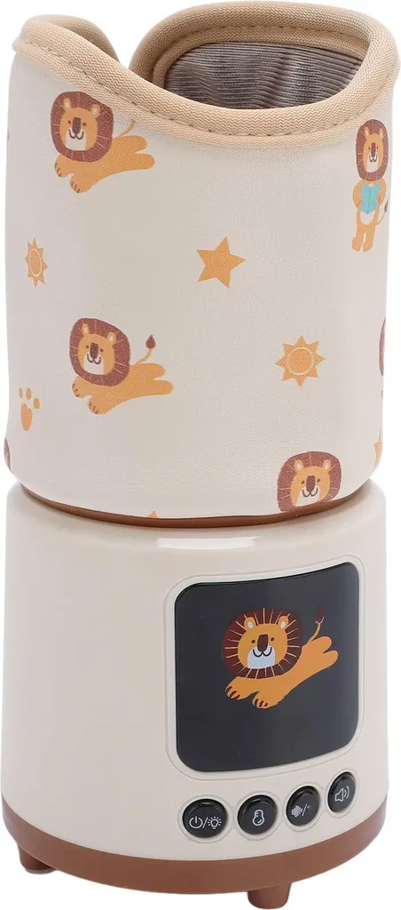 Chauffe-biberon Lion Multifonctionnel avec Bruit Blanc et Lait Constant