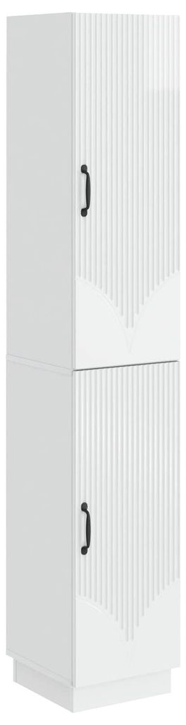 vidaXL Schrankset 2 pcs Hochglanz Weiß Holzwerkstoff