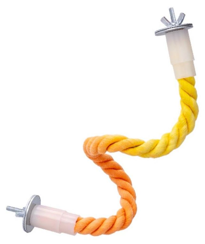 INF Papageien-Kletterseil Sitzstange 25.5cm Baumwolle mit PP und Eisen