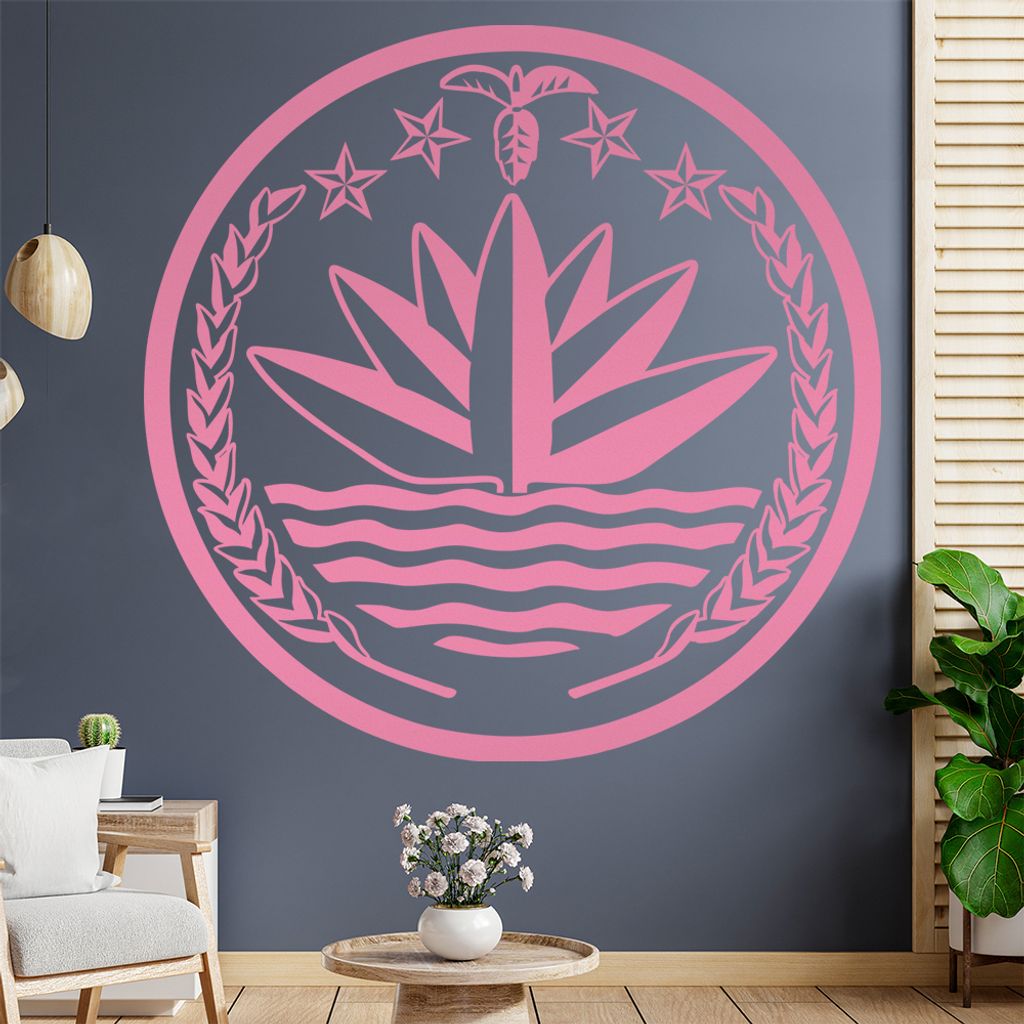 Bangladesch Wappen Wandtattoo Wandaufkleber Wall Sticker - Dekoration, Küche, Wohnzimmer, Schlafzimmer, Badezimmer