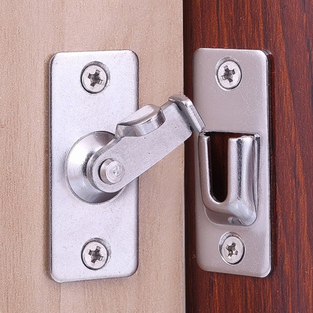 Türverriegelung Rostrost-Sicht aus rostfreiem Edelstahl 90 Grad Türverriegelung Hardware-Zubehör für Zuhause