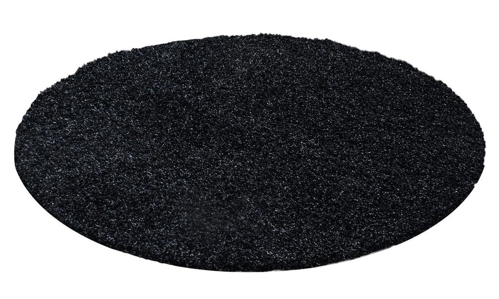 Hochflor Teppich LIFE Anthrazit 120 cm Rund