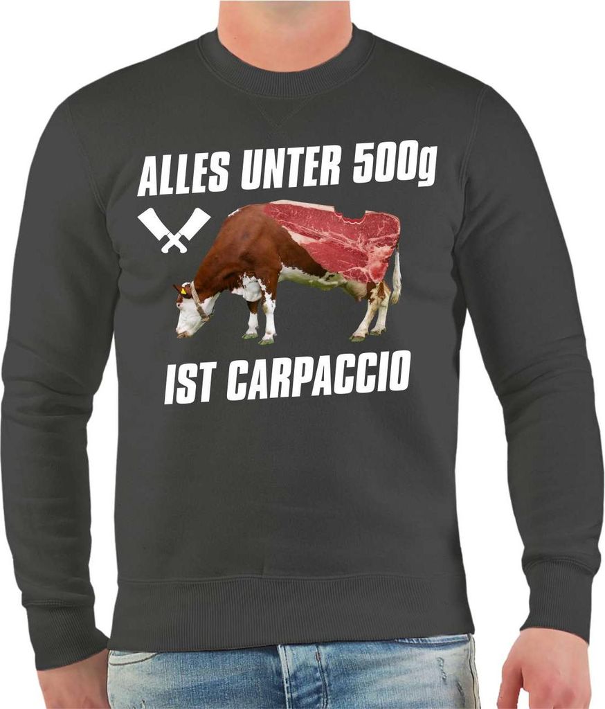 Herren Sweatshirt Alles unter 500g ist Carpaccio