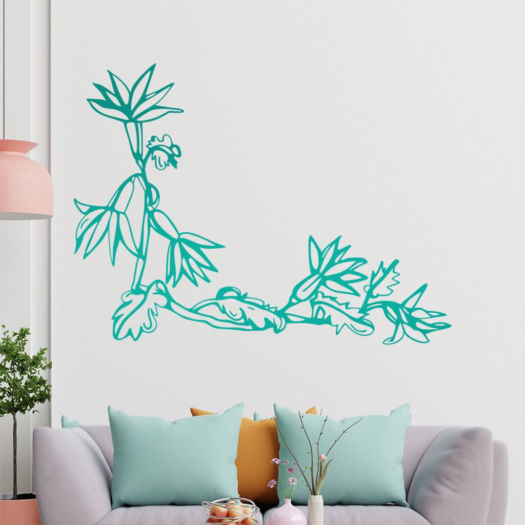 Große Blüte Wandtattoo in 6 Größen - Wandaufkleber Wall Sticker - Dekoration, Küche, Wohnzimmer, Schlafzimmer, Badezimmer