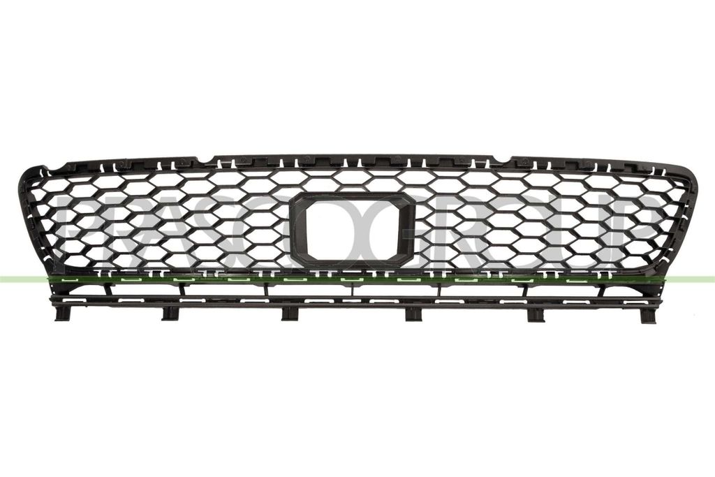 PRASCO Lüftungsgitter Grill Stoßfänger für VW Golf VII Schrägheck (5G1, BQ1, BE1, BE2) mit Loch/Löchern für Parkassistenzsystem Schwarz