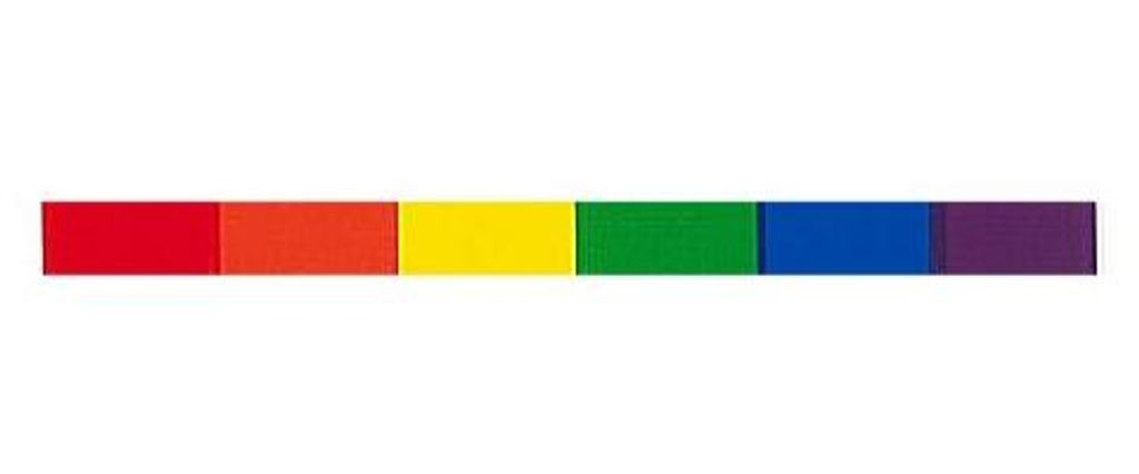 Rainbow Aufkleber / Sticker 0,6 x 9,5cm / 0.25 x 3.5 inch (12er Pack)