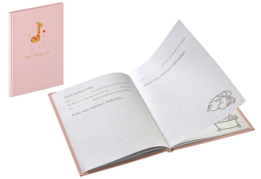 Diario Bimba Rosa Walther Giraffa 20x28 cm - Il Regalo Nascita Ideale