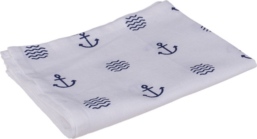 Geschirrtuch Modern Maritime Weiß 40x60 cm – Küchentuch Baumwolle