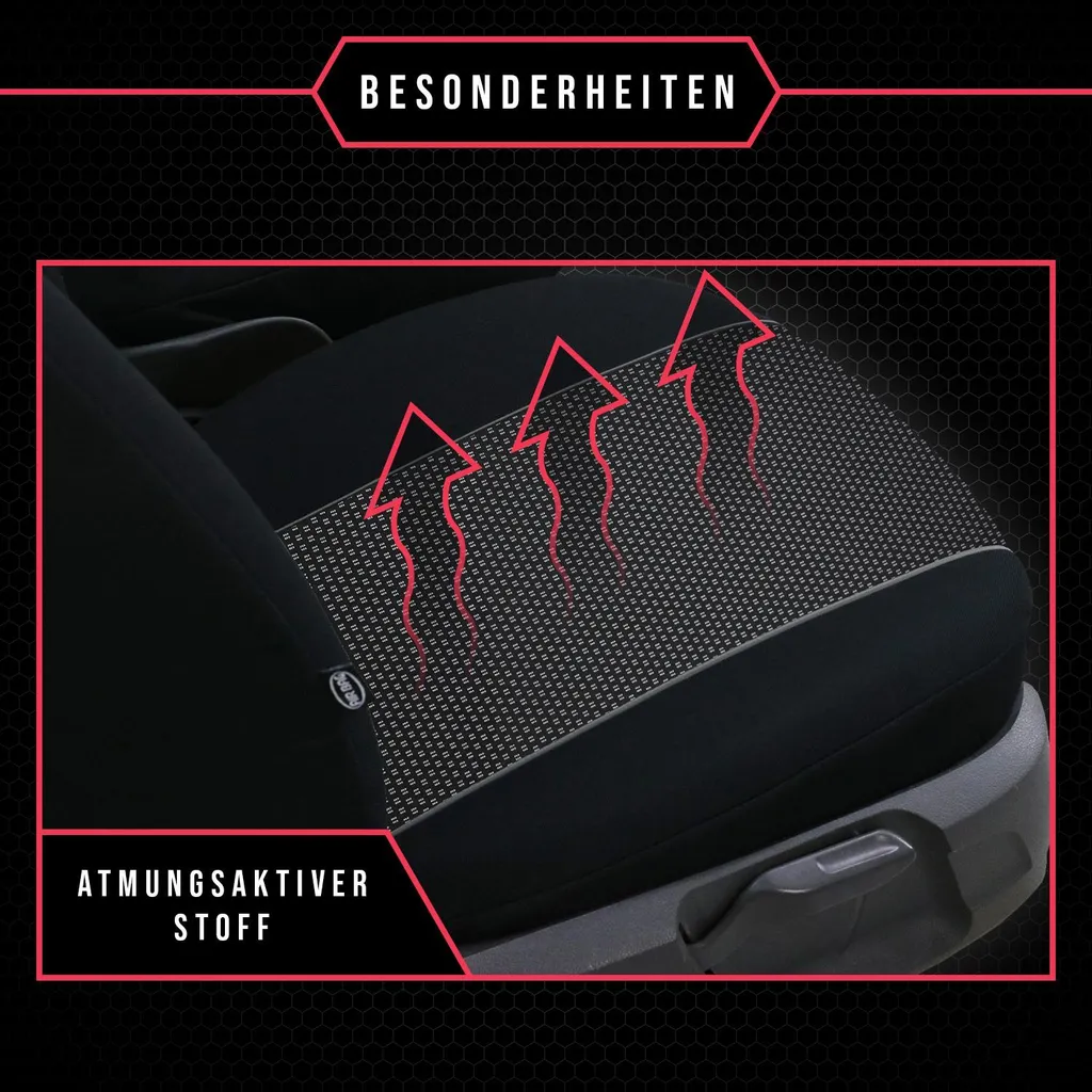 Coprisedili Auto Sport Nero per Golf II | Anteriori 1+1 Universali - 2