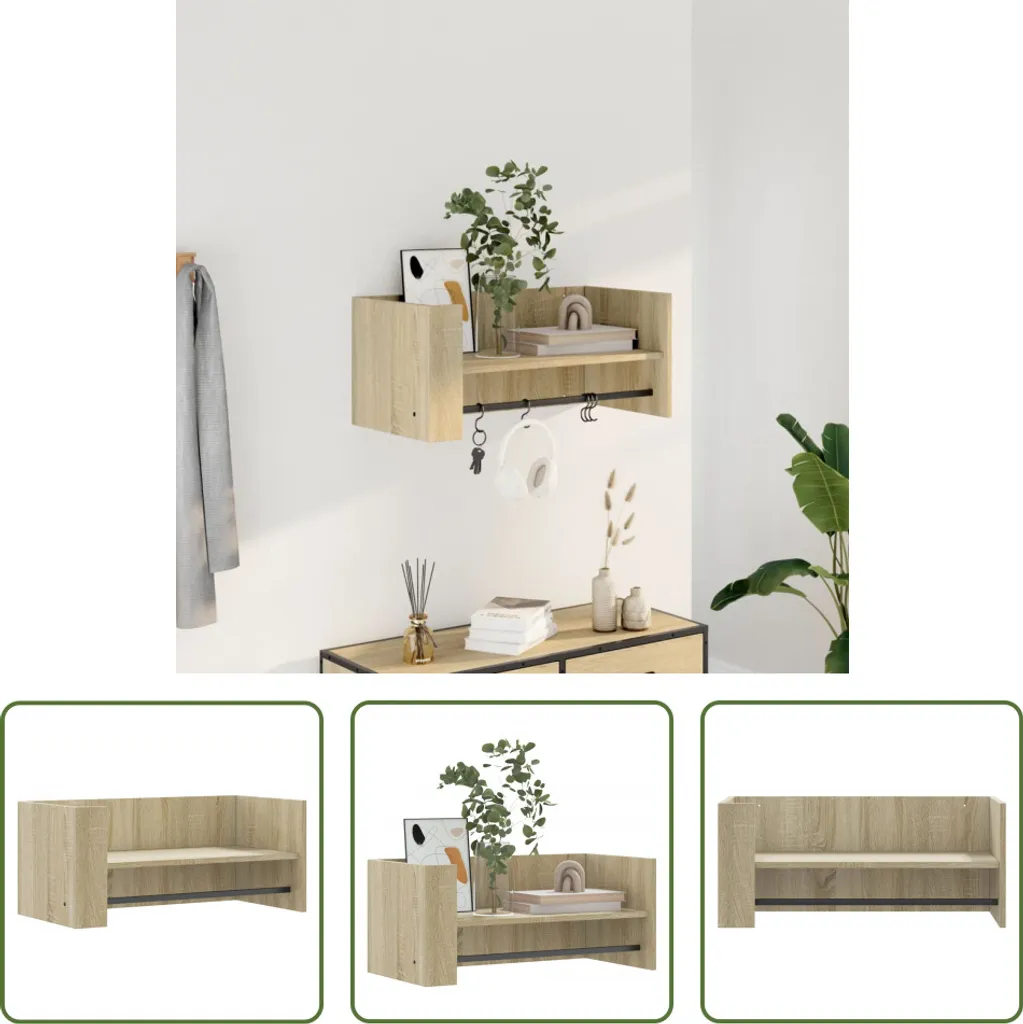Scaffale Muro Rovere Sonoma 70 cm | Mensola Salvaspazio Casa Legno