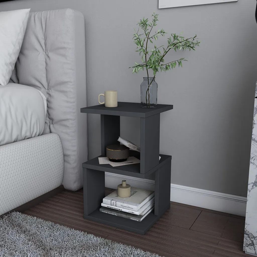 Table de nuit anthracite Carter Skye Decor compacte 30x50 cm - 3