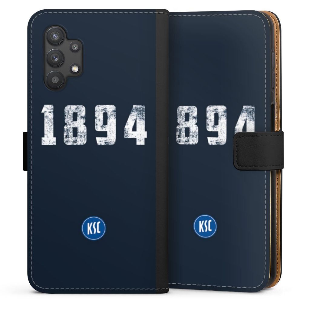 DeinDesign Klapphülle für Samsung Galaxy A32 5G Handytasche Lederhülle Tasche Bundesliga KSC Karlsruher SC