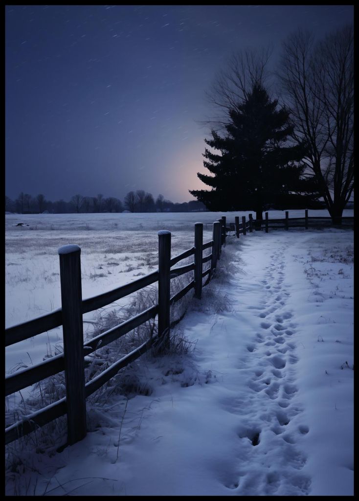 Plakat 67,5x95cm Stille Winterlicht