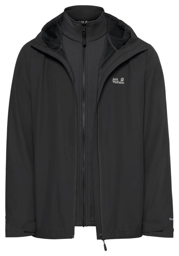 Jack Wolfskin OUTROVERT 3IN1 JKT M black 3XL Produktbild 