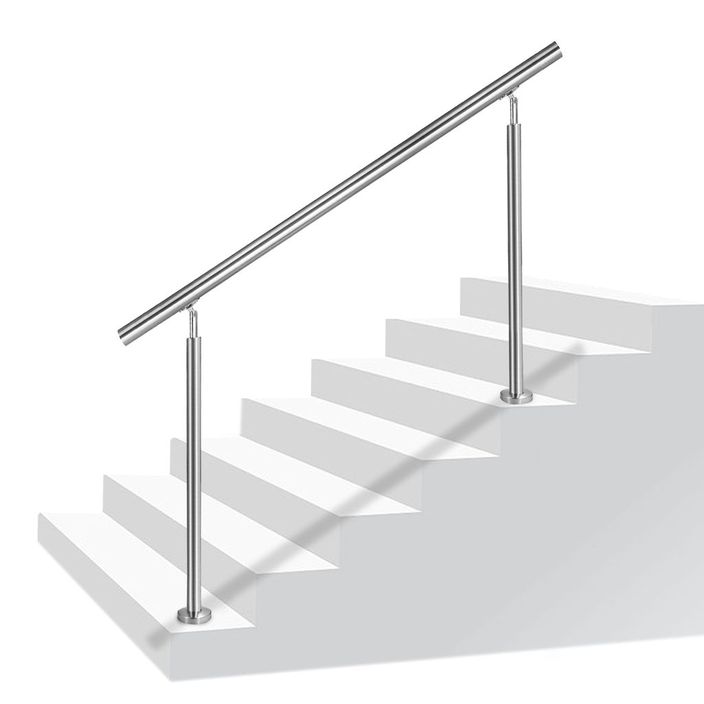 Edelstahl Handlauf Eingangsgeländer Geländer Treppe Wandhandlauf Brüstung Ø42mm# 