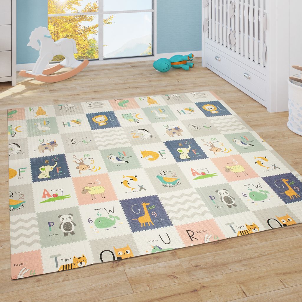 Faltbar Krabbelmatte Teppich für Kinder Baby Spielmatte Babymatte Krabbeldecke