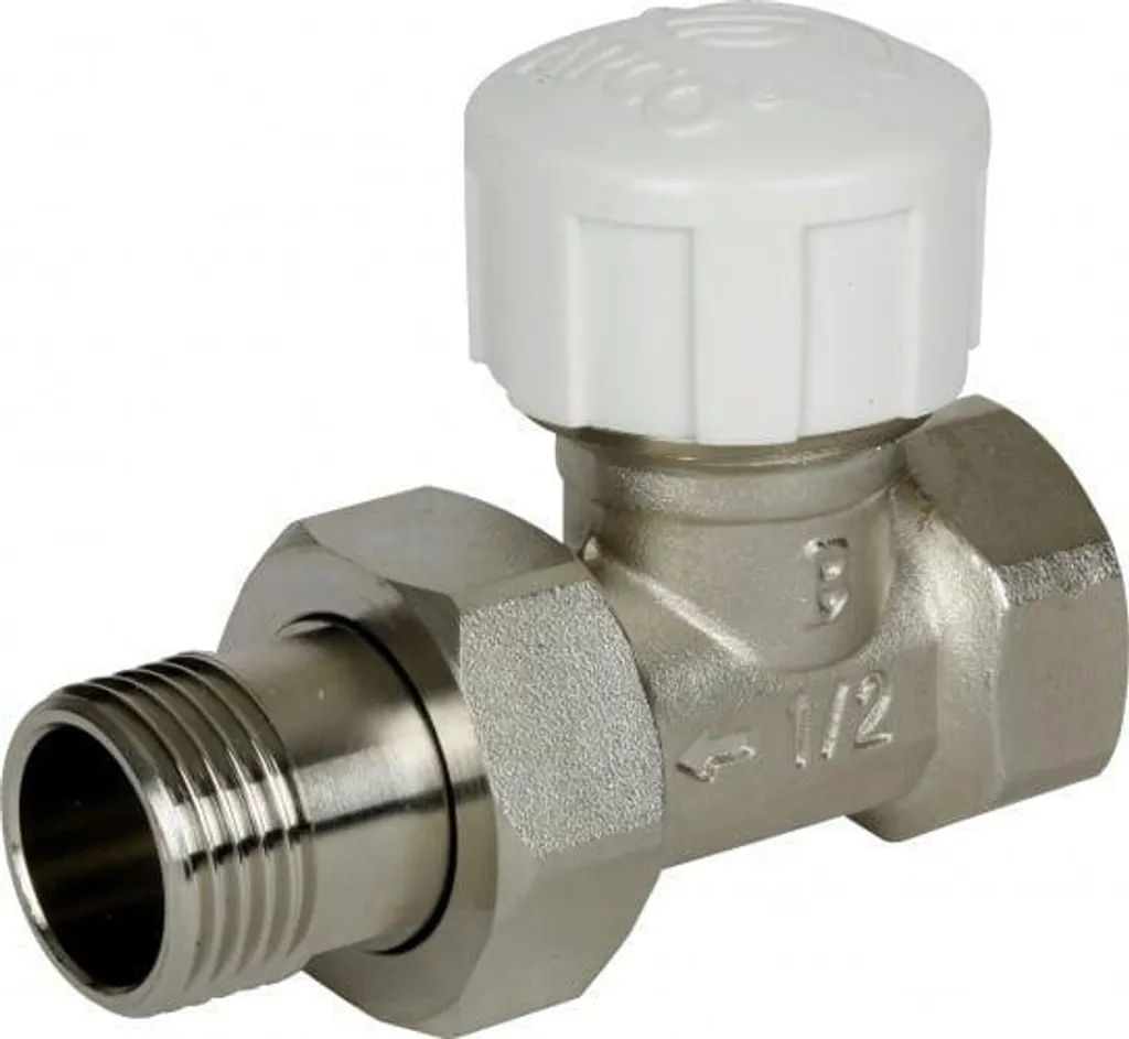 Vanne thermostatique M30 droit 1/2 pour radiateur en laiton nickelé