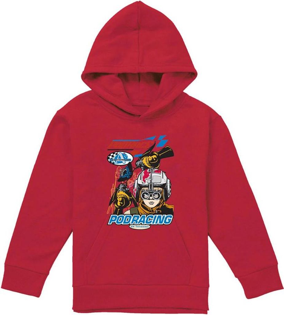 Star Wars - "Comic Pod Racing" Kapuzenpullover für Kinder, meliert TV25590 (152-158) (Rot)