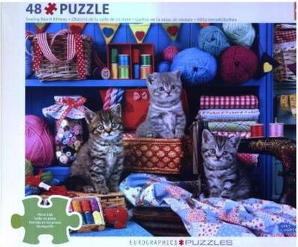 EUROGRAPHICS Puzzleteile: Katze strickt 48 Teile
