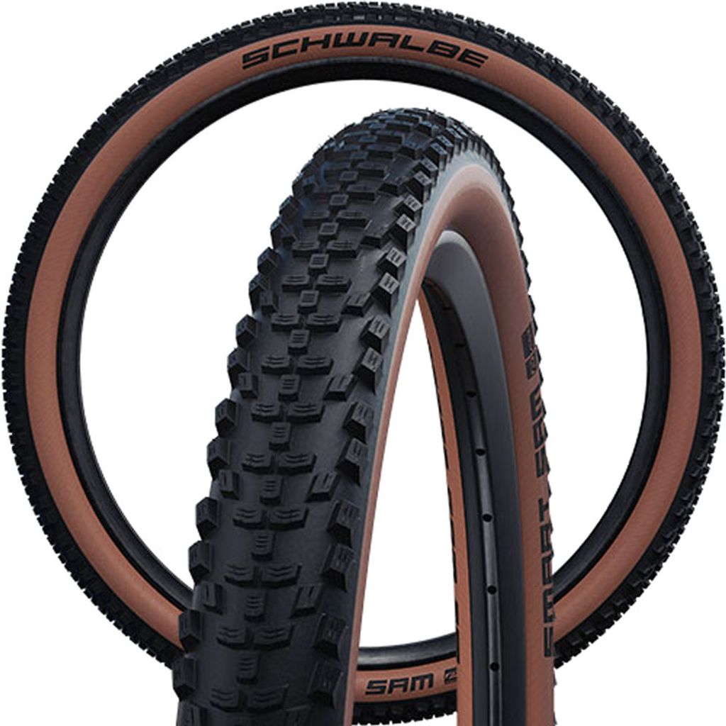 Schwalbe Smart Sam 27.5x2.25 Mountain Bike Tires With Tubes - Bronze Wall, ADDIX Compound 8 thumbnail image
