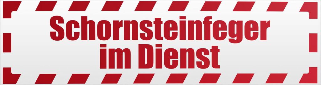 Kiwistar Schornsteinfeger Dienst gestreift Magnetschild Schild magnetisch - 20cm Rot - reflektierend - Magnetfolie für Auto PKW Kfz