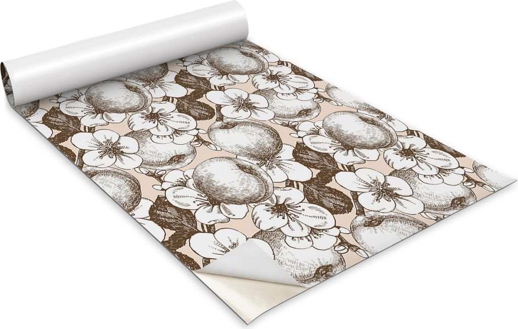 Selbstklebende Möbelfolie - Dekorationsfolie - Tischmöbel - Zuschneidbar - Braune Abstraktion - 100 x 50 cm