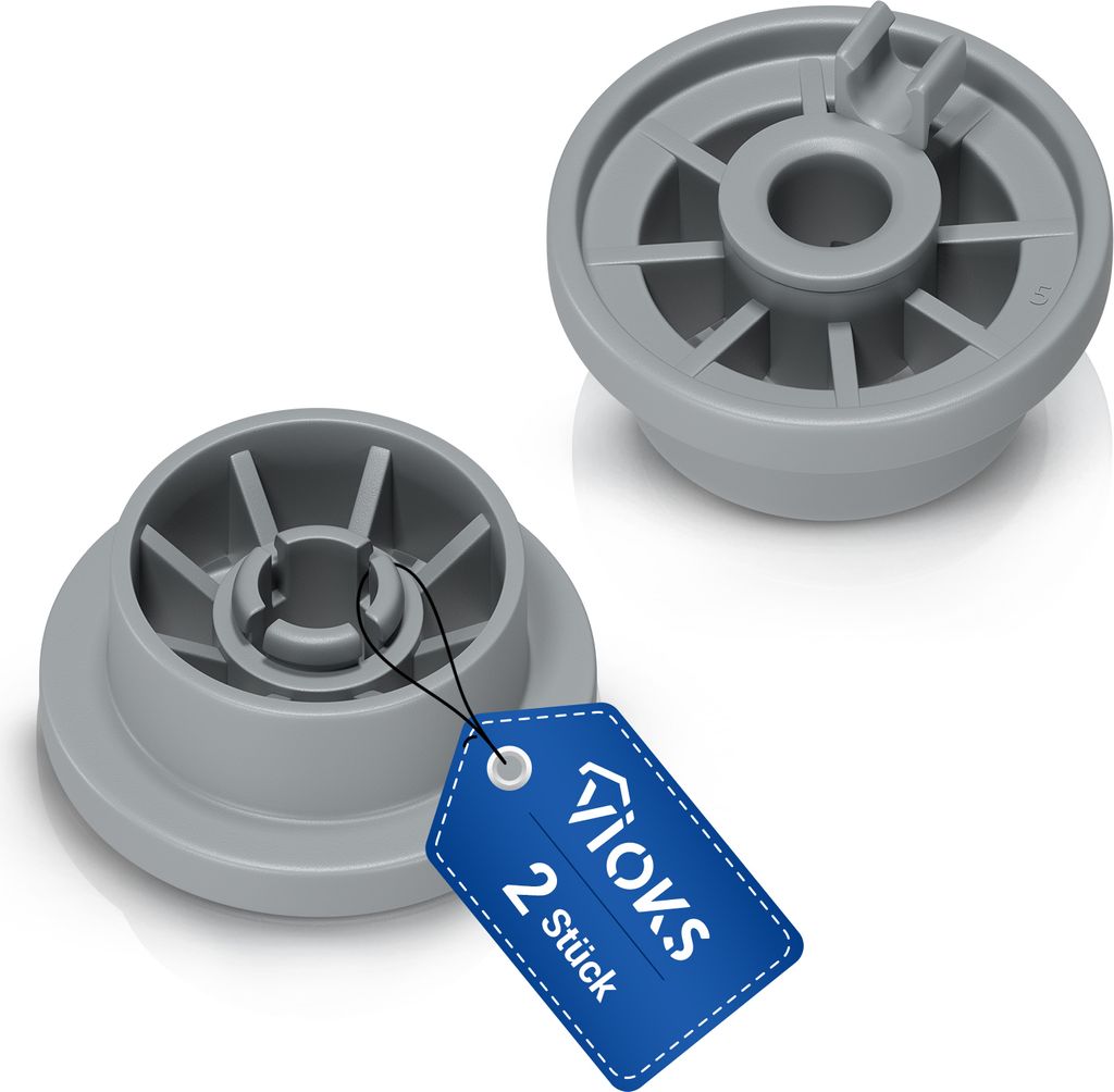 Korbrolle Set 2x passend wie Bosch 0165314 für Unterkorb Spülmaschine