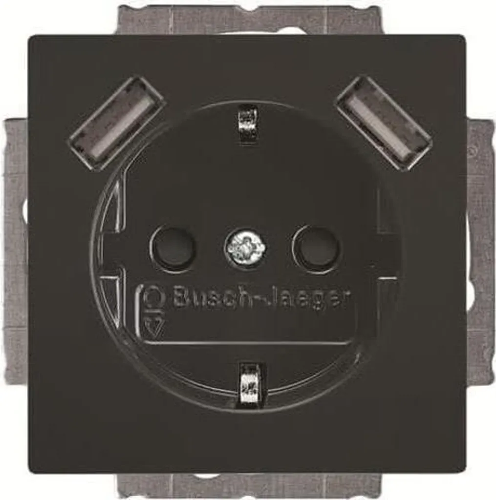 Prise de courant murale USB double encastrable série Busch-Jaeger 20