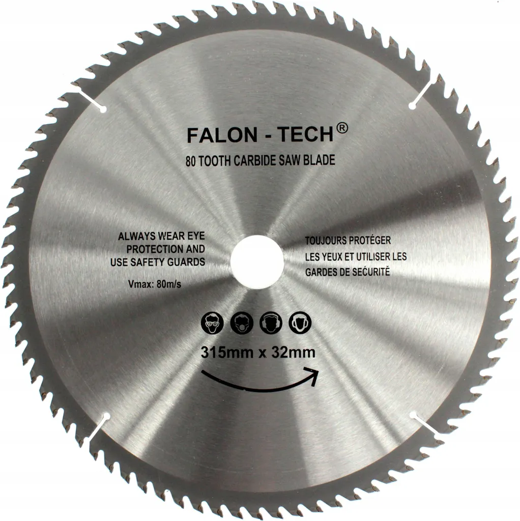 Disco Sega Circolare 315x32 80T Falon-Tech - Alta Precisione Legno