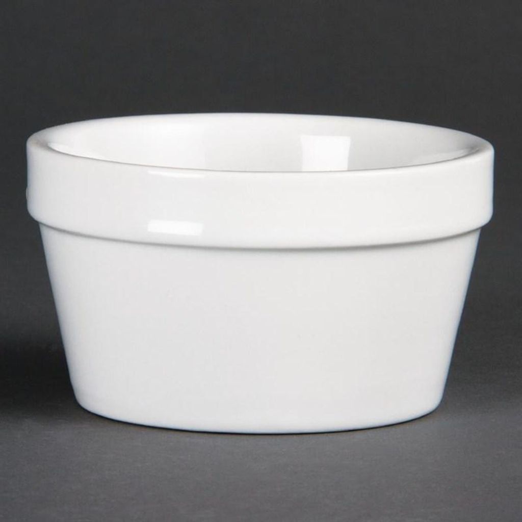 Olympia Whiteware stapelbare Auflaufförmchen 9,5cm (6 Stück)