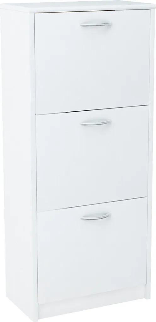 Meuble à chaussures rabattable IBOJA blanc pour entrée moderne