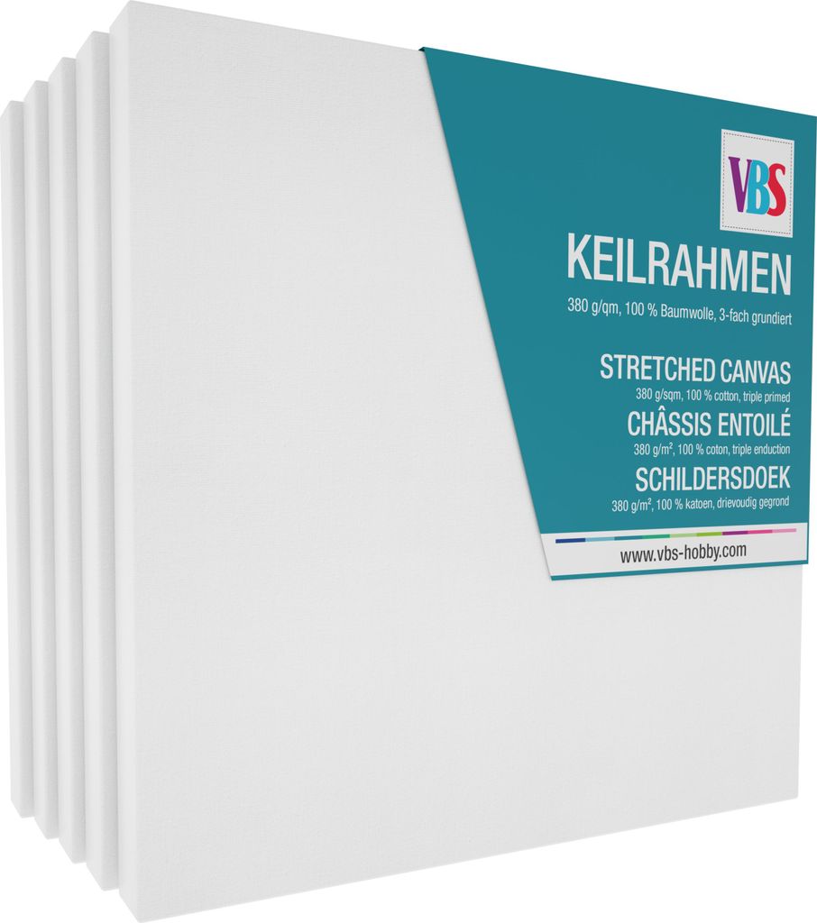 VBS Keilrahmen 20 x 20 cm, 5er-Pack Produktbild 