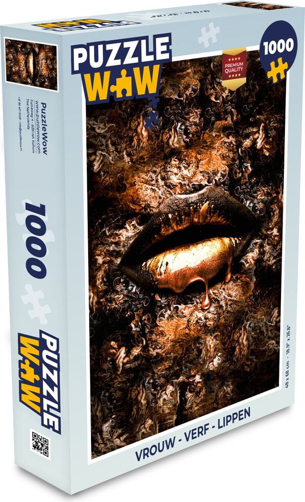 MuchoWow Puzzle 1000 Teile Frau - Farbe - Lippen - Spielzeug - Alt und Jung - Spiele - Puzzeln