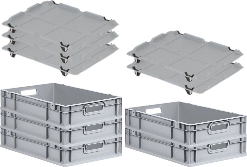 SparSet 5x Eurobox NextGen Economy mit Auflagedeckel und 4x Produktbild 