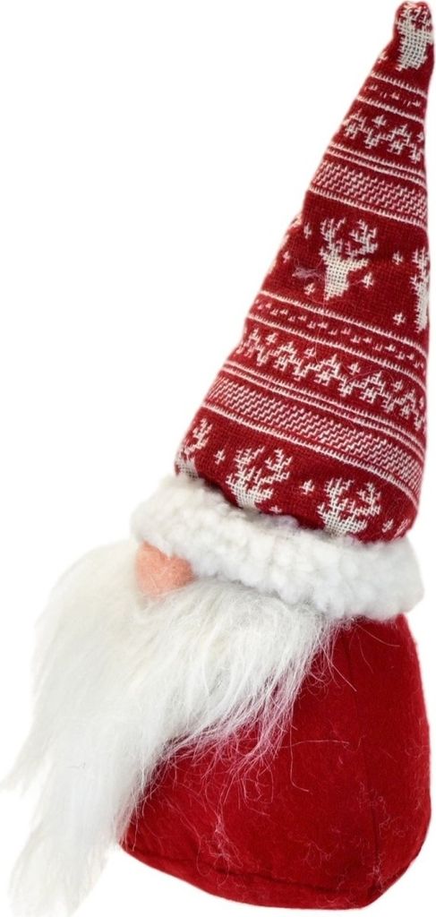 Elf mit gestrickter roter Mütze 30 cm
