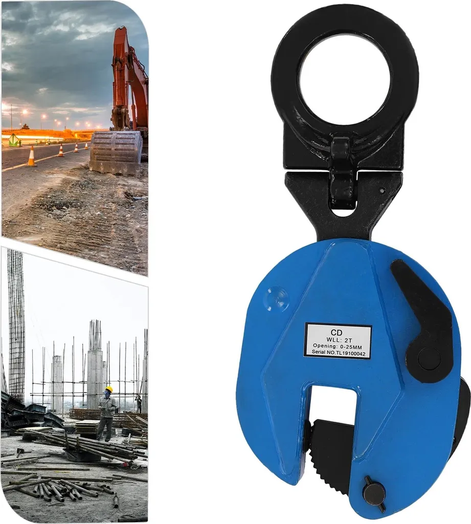 Pince de levage verticale en acier allié 0-25mm capacité 1 tonne T10