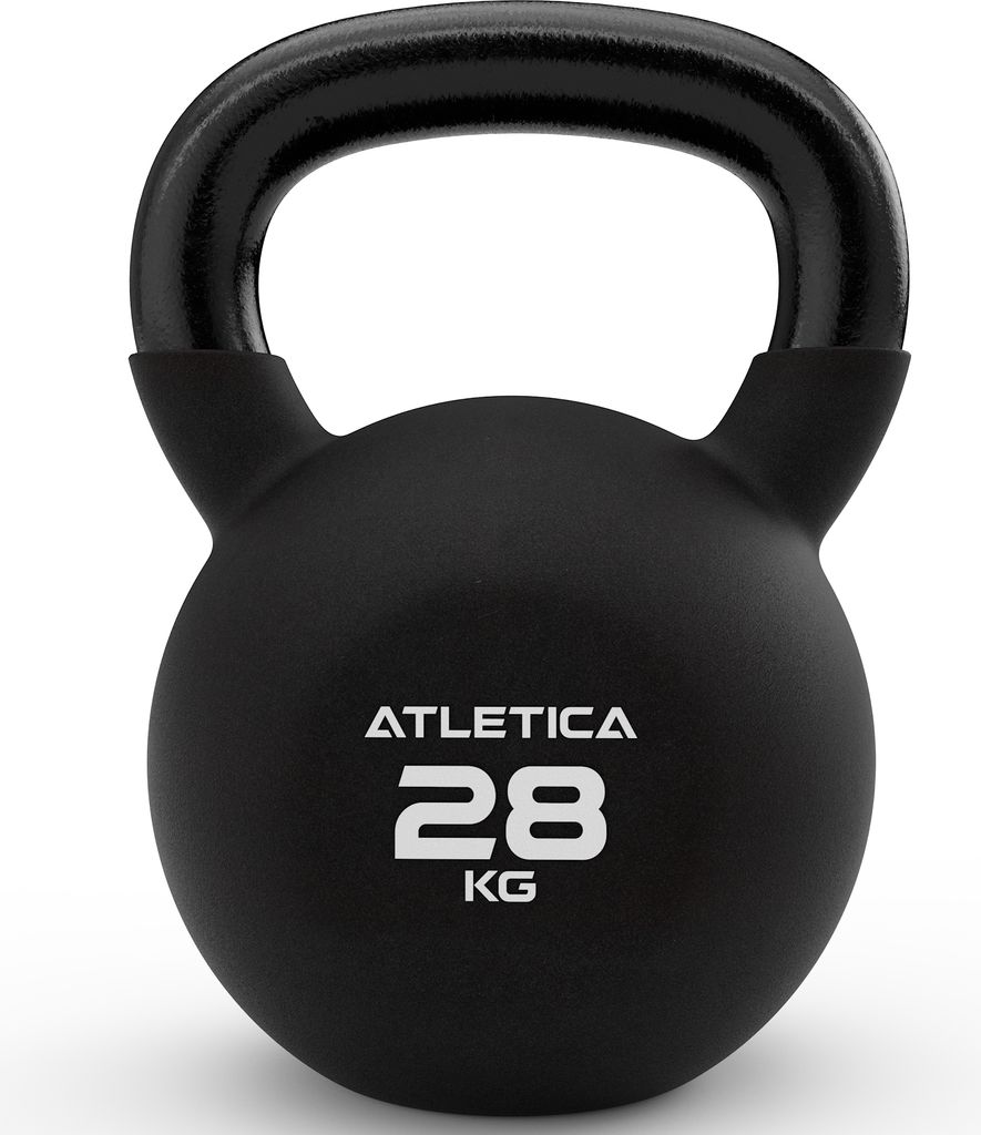 ATLETICA Kettlebell | 28kg | hochwertiger Look & Feel | doppelt Neopren beschichtet