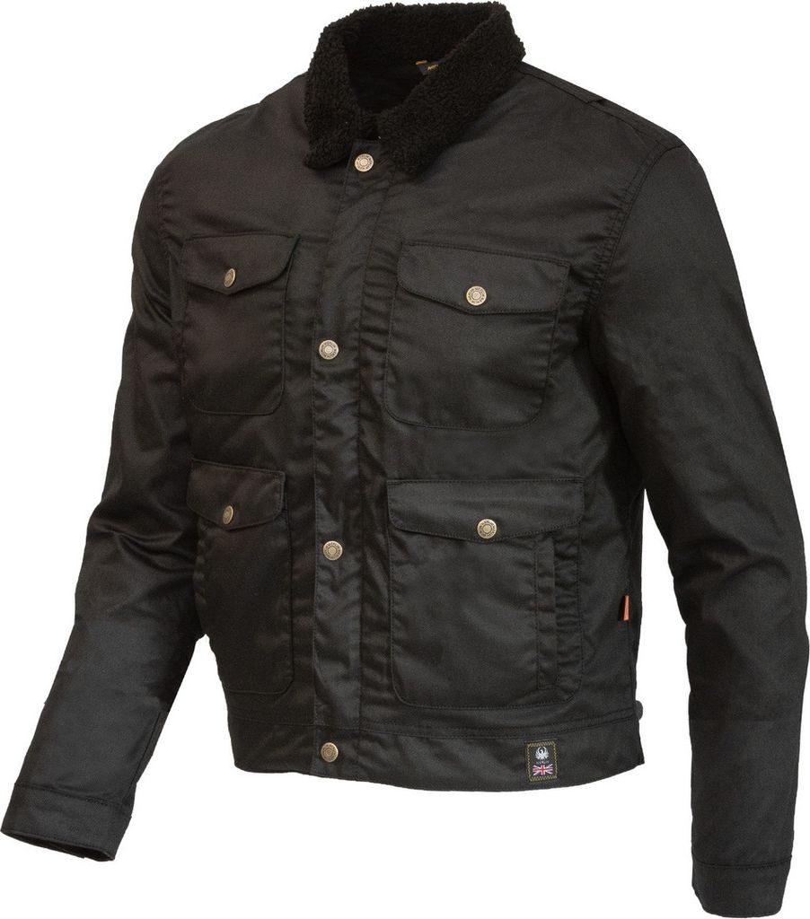 Merlin Millington D3O Motorrad Wachsjacke, schwarz, 2XL