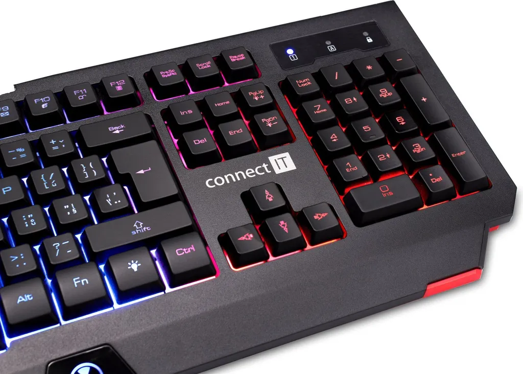 CONNECT IT BATTLE RNBW Clavier AZERTY avec Rétroéclairage LED Rainbow