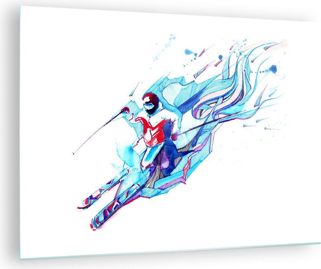 Bilder auf glas - Action Sport Aktivität - 70x50cm - Glasbilder - Wandbilder - Kunstdruck - zum Aufhängen bereit - Wanddekoration aus Glas - Glas...