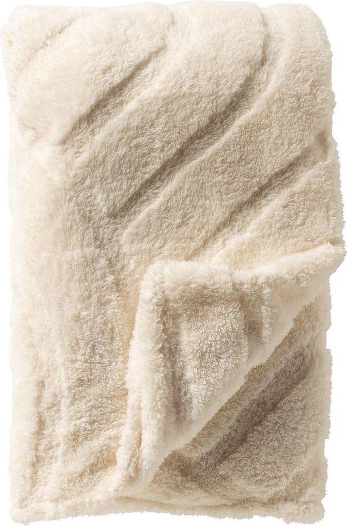 Dutch Decor Wohndecke Flanell-Jacquard Leslie 150x200 cm Beige