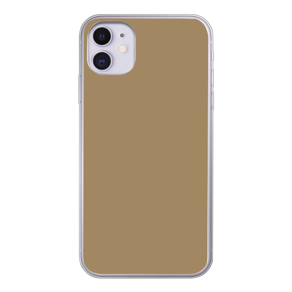 MuchoWow Handyhülle Schutzhülle Hülle für iPhone 11 Palette - Beige - Innenbereich Silikon Softcase Handy Hülle - Handytasche