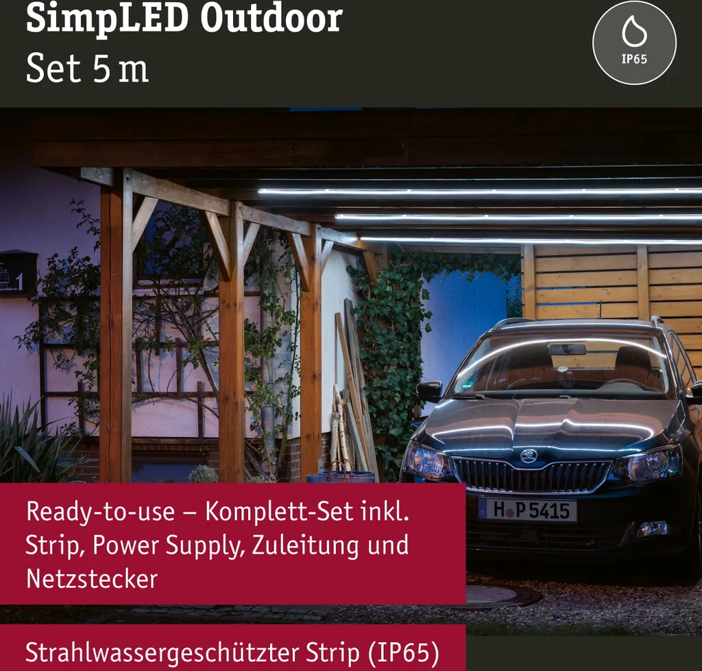 Kit Paulmann SimpLED LED Outdoor - Luce Istantanea per il Tuo Patio - 5